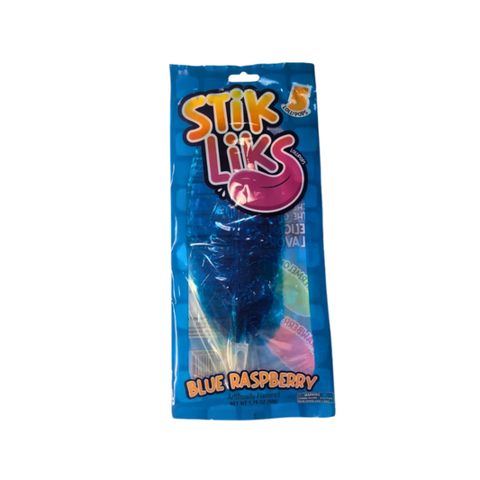 Stik Liks Blue Raspberry Lollipops 50g