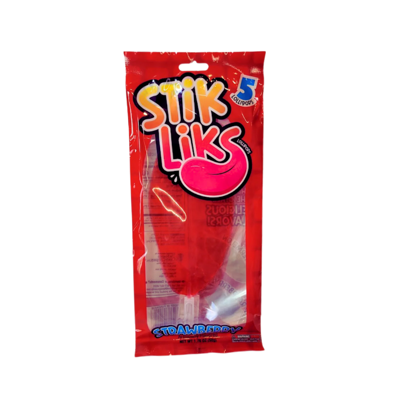 Stik Liks Strawberry Lollipops 50g