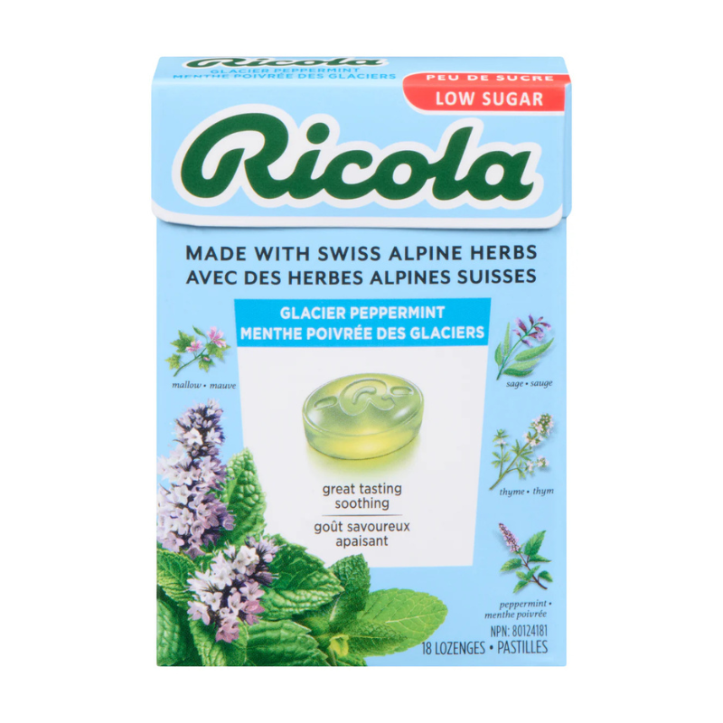 Ricola Glacier Peppermint Cough Drops - 10ct