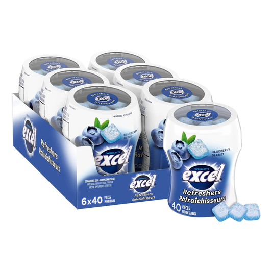 Wrigley's Excel Refreshers Blueberry Gum 40pcs