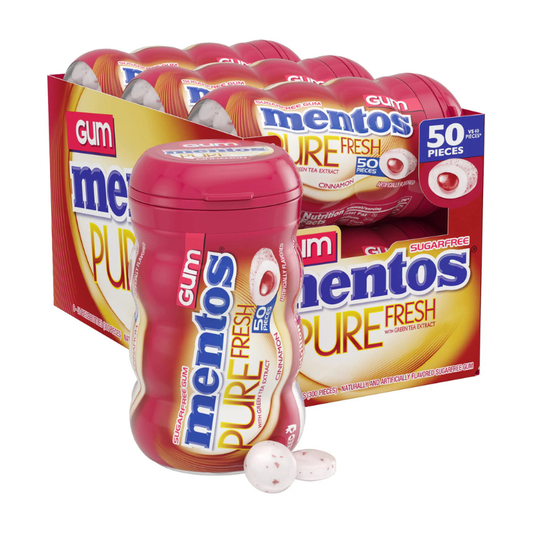 Mentos Pure Fresh Cinnamon Mint Gum 50pcs