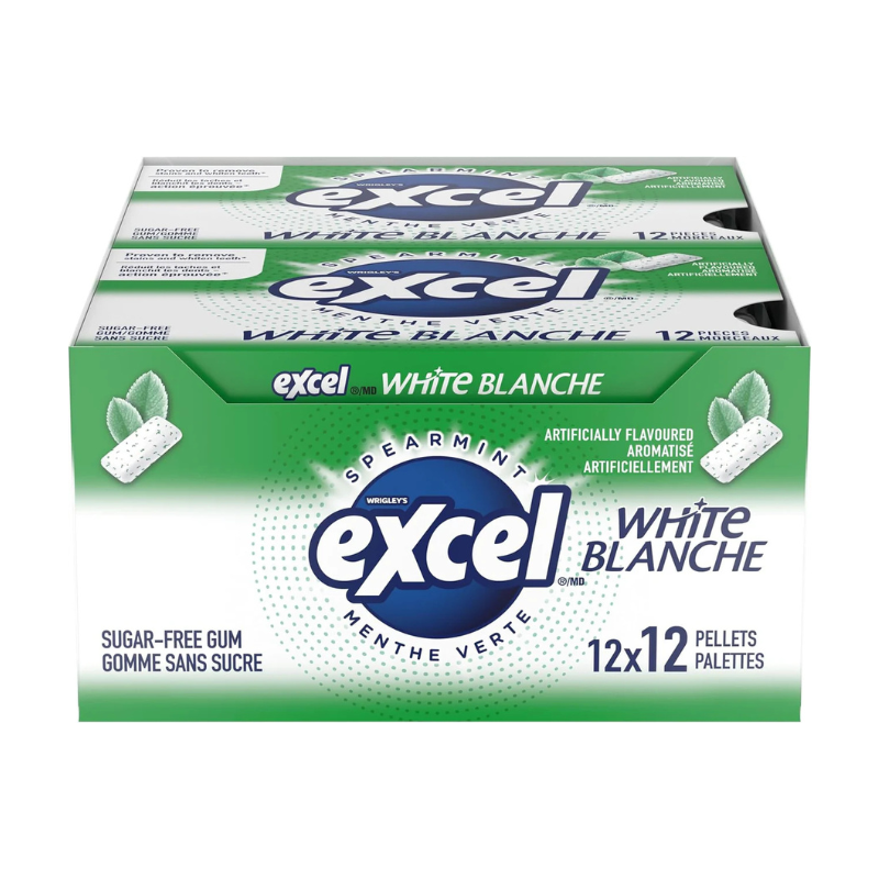 Wrigley's Excel Spearmint White Gum 12pcs