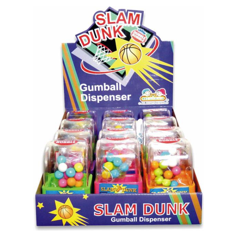 Kidsmania Slam Dunk Gumball Dispenser Candy - 12ct