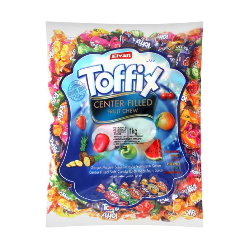 Torku Elvan Toffix Center Filled Fruit Chew Bag 1000g