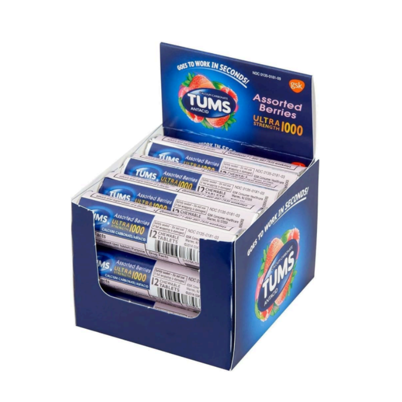 Tums Extra Strength Assorted Berries Antacids - 12ct