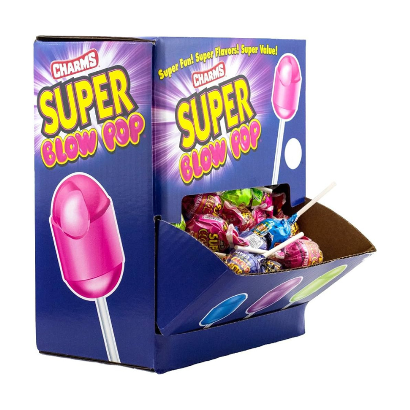 Charms Super Blow Pop Assorted - 100ct