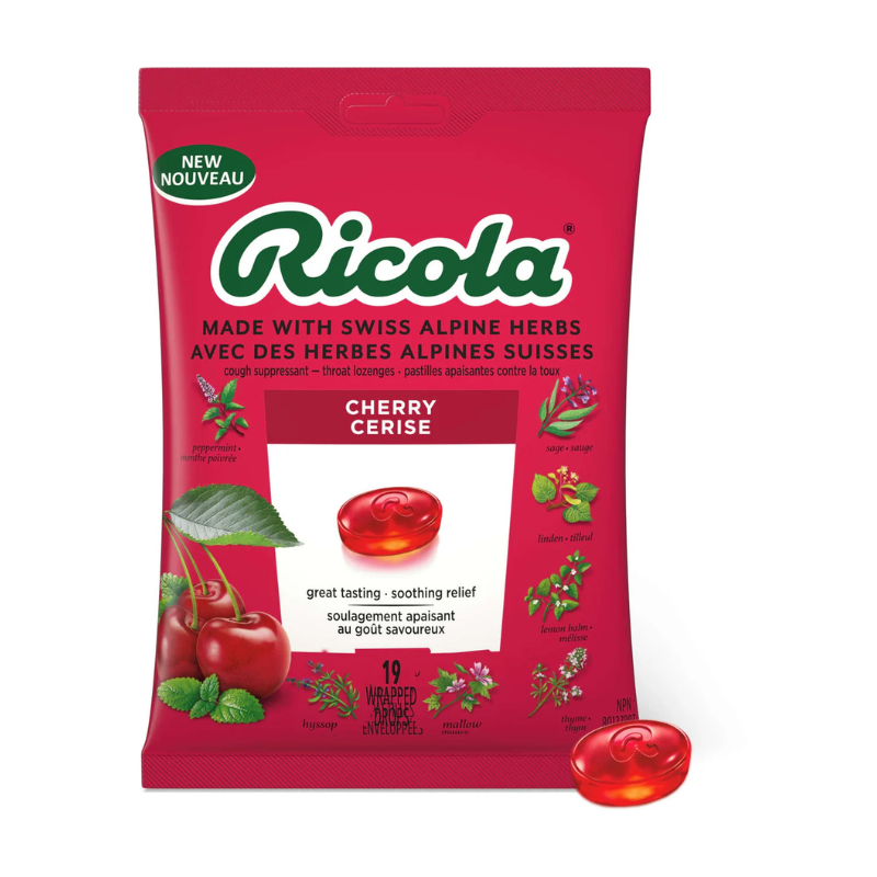 Ricola Cherry Cough Drops Peg Bag 19ct