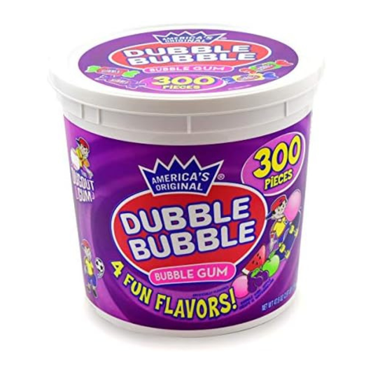 Dubble Bubble 4 Fun Flavors Gum Tub 300ct