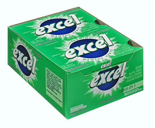 Wrigley's Excel Spearmint Gum - 12ct