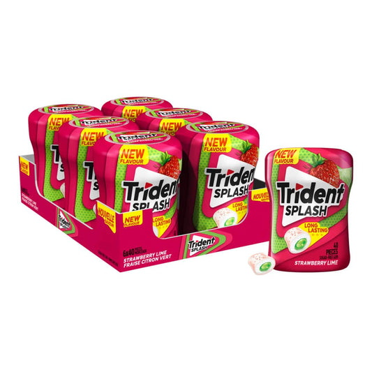 Trident Splash Strawberry Lime 40pcs - 6ct
