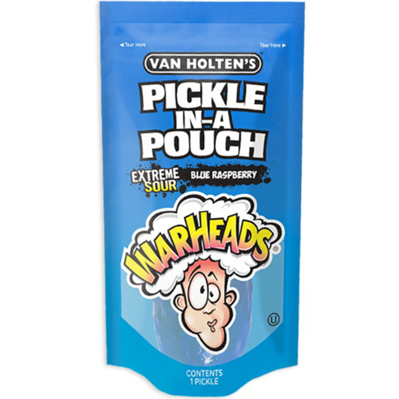 US - Van Holten - King Size Pickle-in-a-Pouch - Warheads - Blue Raspberry