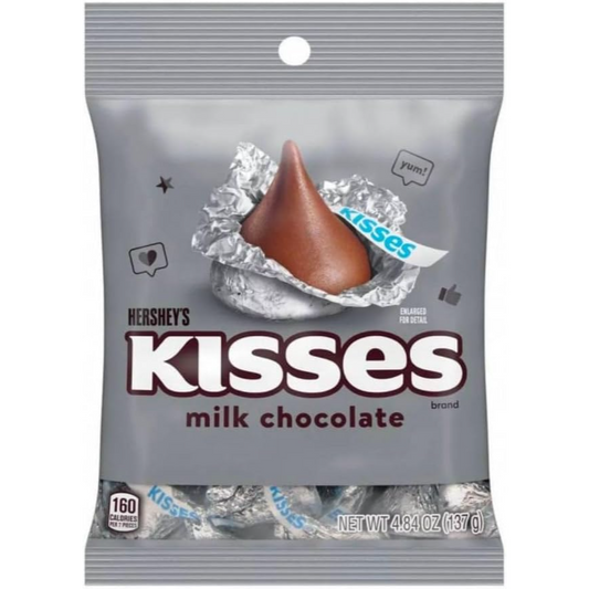 HERSHEYS Milk Chocolate KISSES Peg Bag - 137g