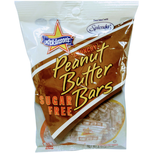 US - Sugar Free - Atkinson Peanut Butter Bars Peg Bag 105g