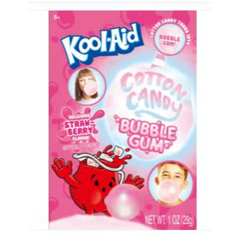 China - Kool-Aid Bubble Gum - Cotton Candy Peg Bag 28g