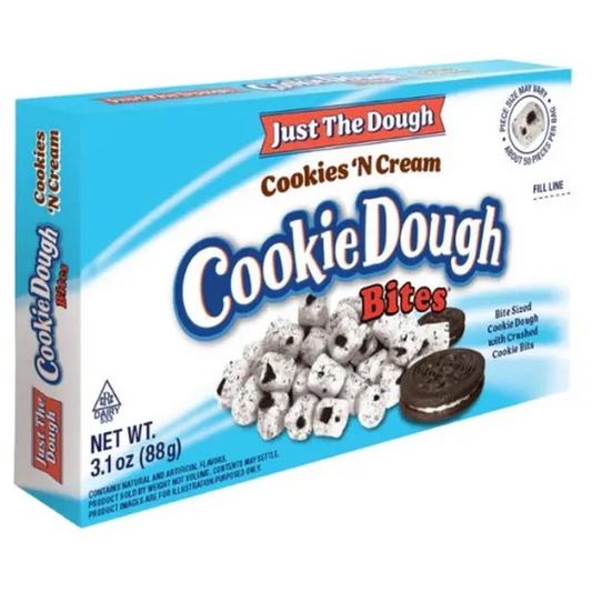 US - Theater Box Just the Dough - Cookie Dough Bites Cookies N Cream 88g