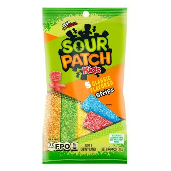 Sour Patch Kids Strips Assorted Peg Bag - 99g