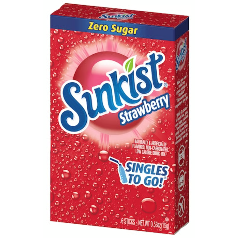 US - Drink Mix - Zero Sugar - Sunkist - Strawberry 15g
