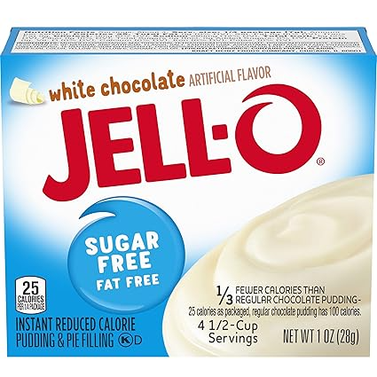 US - Sugar Free - Kraft Jell-O Instant Pudding - White Chocolate 28g