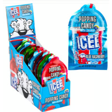 CHINA - Koko Novelty - ICEE Popping Candy Lollipop - Assorted 15g