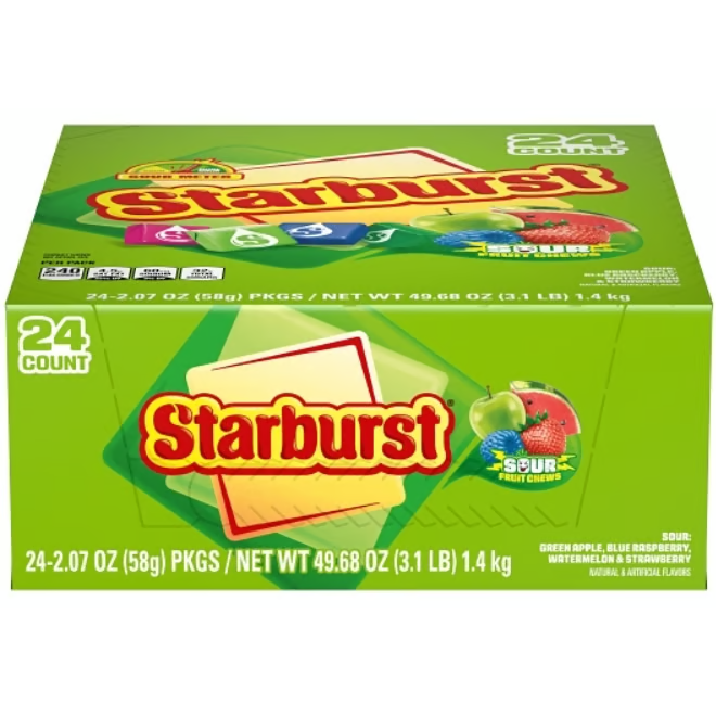 US - Starburst - Sour 58g