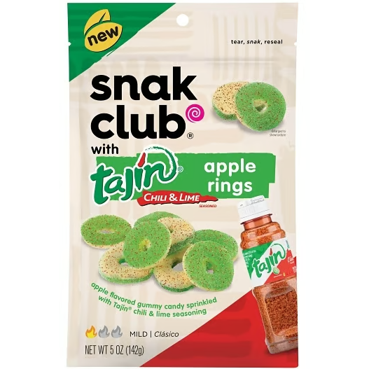 US - Snak Club - Tajin - Apple Gummy Rings 57g