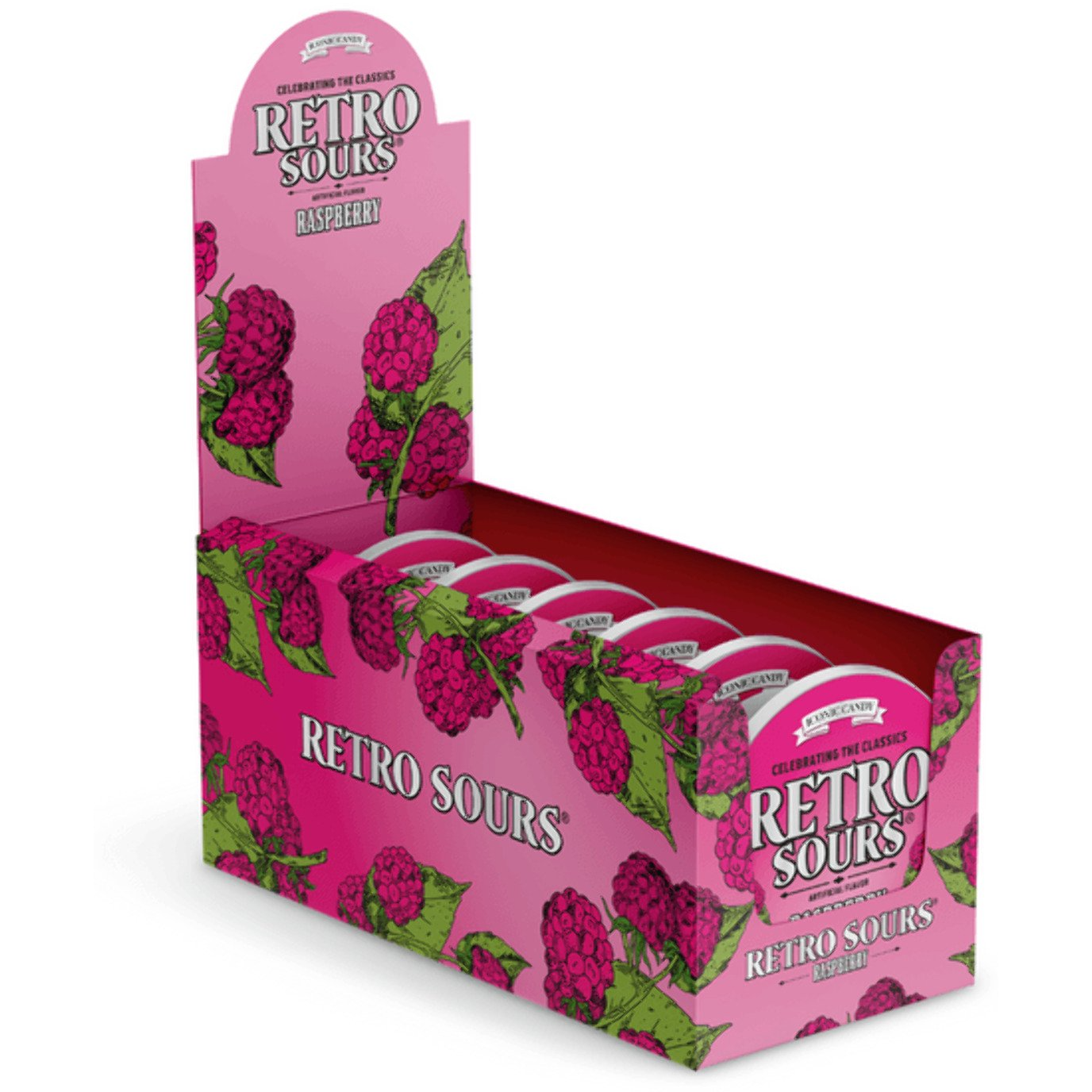 Iconic Retro Tin - Sours Raspberry 60g