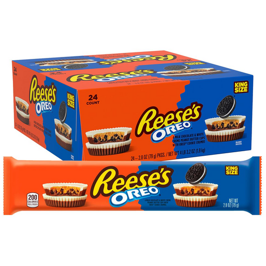 US - REESES OREO Milk Chocolate & White Creme Cups Cookies - KING SIZE - 79g
