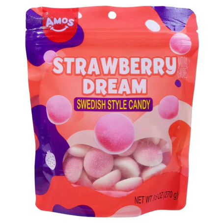 Amos Swedish Sub Bag - Strawberry Dream 269g