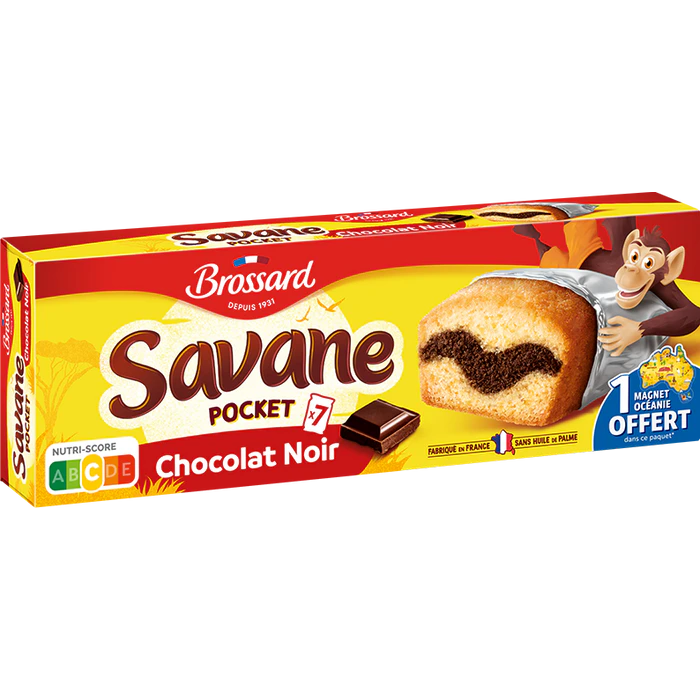 BROSSARD savane pocket chocolat noir x7 210g
