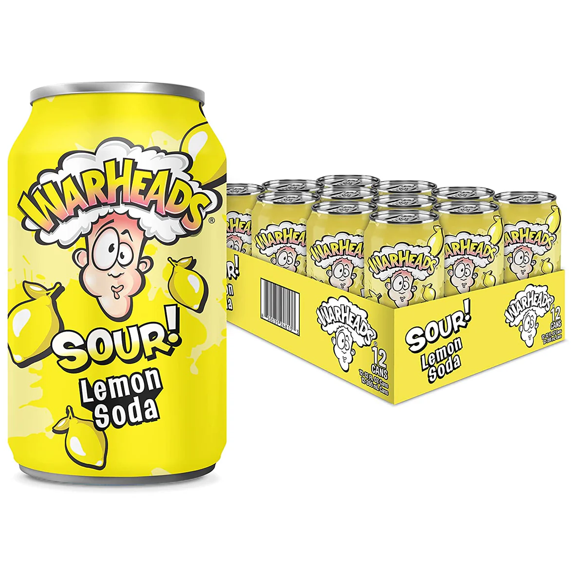 Warheads Sour Lemon Soda 355 ml