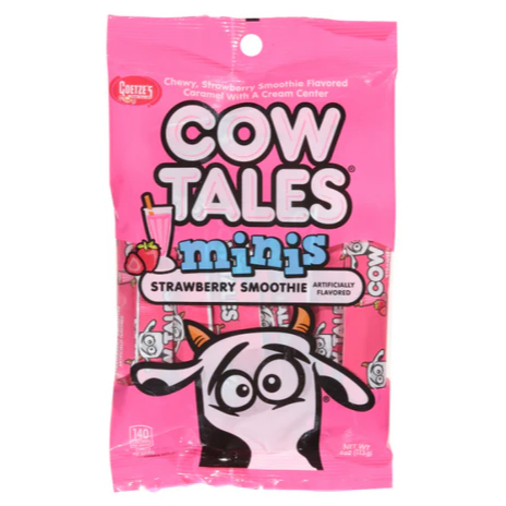 Cow Tales Minis - Strawberry Smoothie Peg Bag 113g