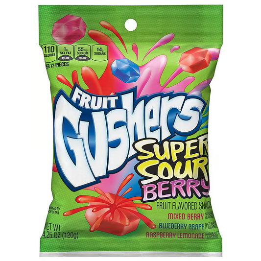 US - Fruit Gushers - Super Sour Berry 120g