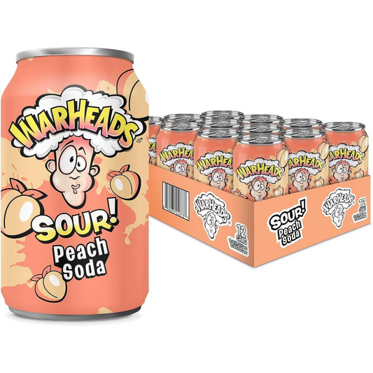 Warheads Sour Peach Soda 355ml