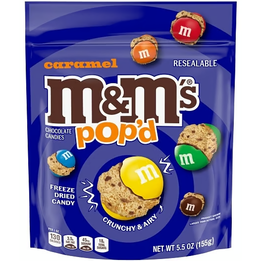 US - M&M - Popd - Freeze Dried Caramel Stand Up Pouch 155g
