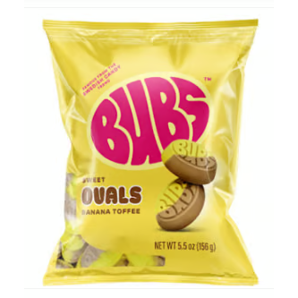 BUBS Peg Bag - Sweet Ovals Banana Toffee 156g
