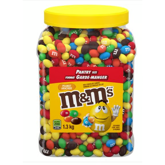Tub - M&M'S Milk Chocolate AND Peanut - 1.3kg