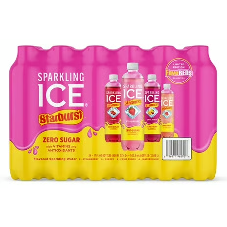 Beverage - Zero Sugar - Sparkling Ice Starburst Sparkling Water Variety Pack 502.8 ml