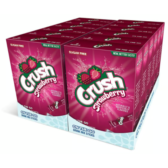 US - Drink Mix - CASE - On the Go - Strawberry Crush Sugar Free 6 pockets