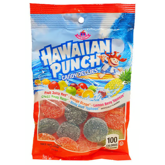 US - Adams & Brooks Hawaiian Punch Jellies Peg Bag - 100g