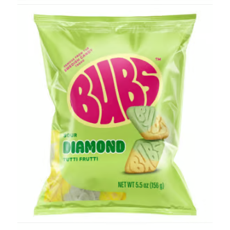 BUBS Peg Bag - Sour Diamond Tutti Fruitti 156g