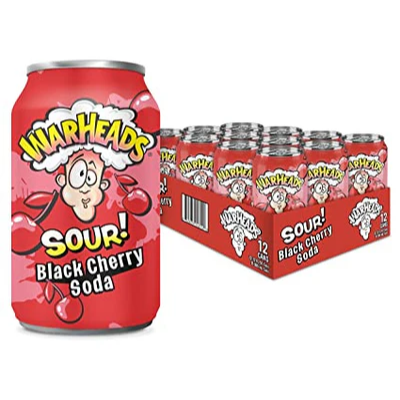 Warheads Sour Black Cherry Soda 355ml