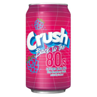 CRUSH Back to the 80's Electric Blue Razz 355ml