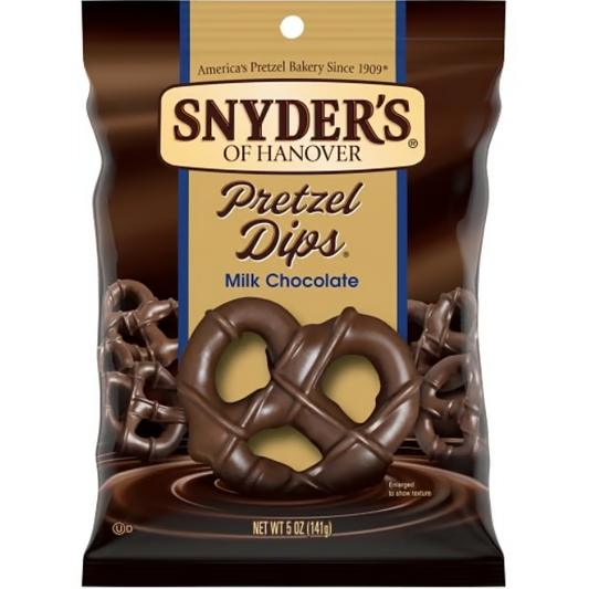 US - CASE - Pretzel - Snyders Of Hanover - Milk Chocolate Pretzel Dip 5oz 141g