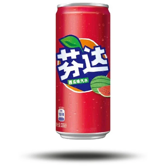 fruity sparkle of Fanta Watermelon 330ml
