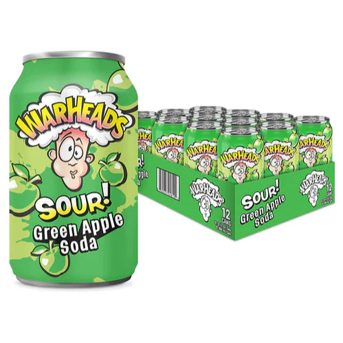 Warheads Sour Green Apple Soda 355ml