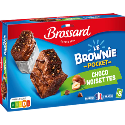 BROSSARD Mini brownies au chocolat et noisettes 40g