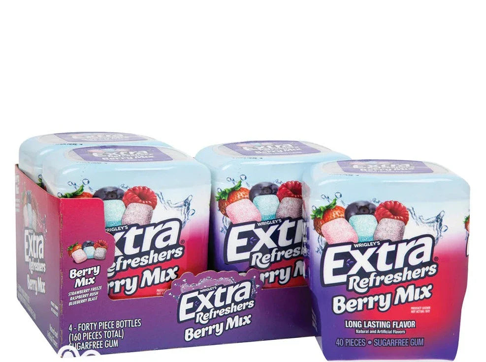 Wrigley's Extra Refreshers Berry Mix Gum - 4ct