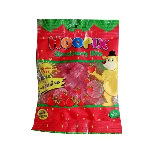 Hoopix Strawberry Bite Candy Peg Bag 90g