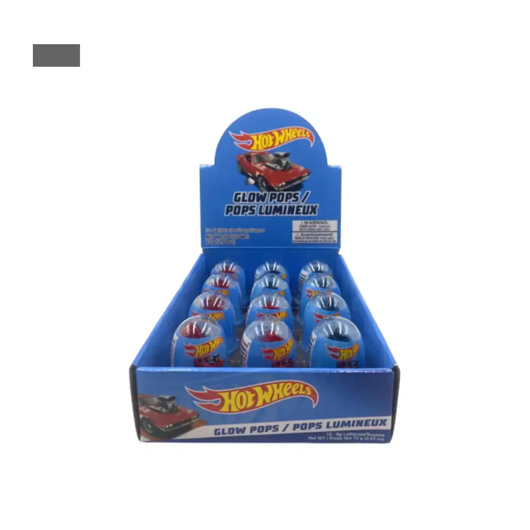 Exclusive Brands Hot Wheels Glow Pop Candy - 12ct