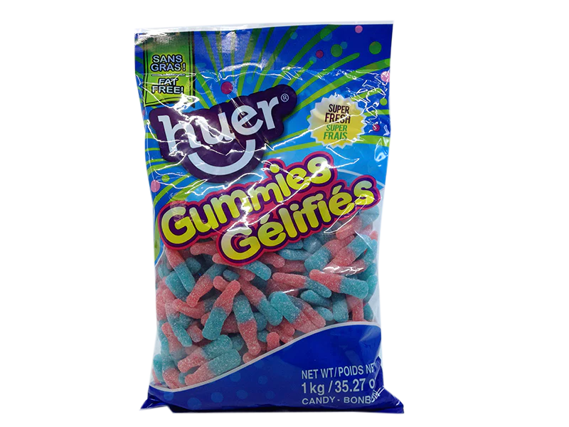Huer Sour Bubblegum Bottles 1000g